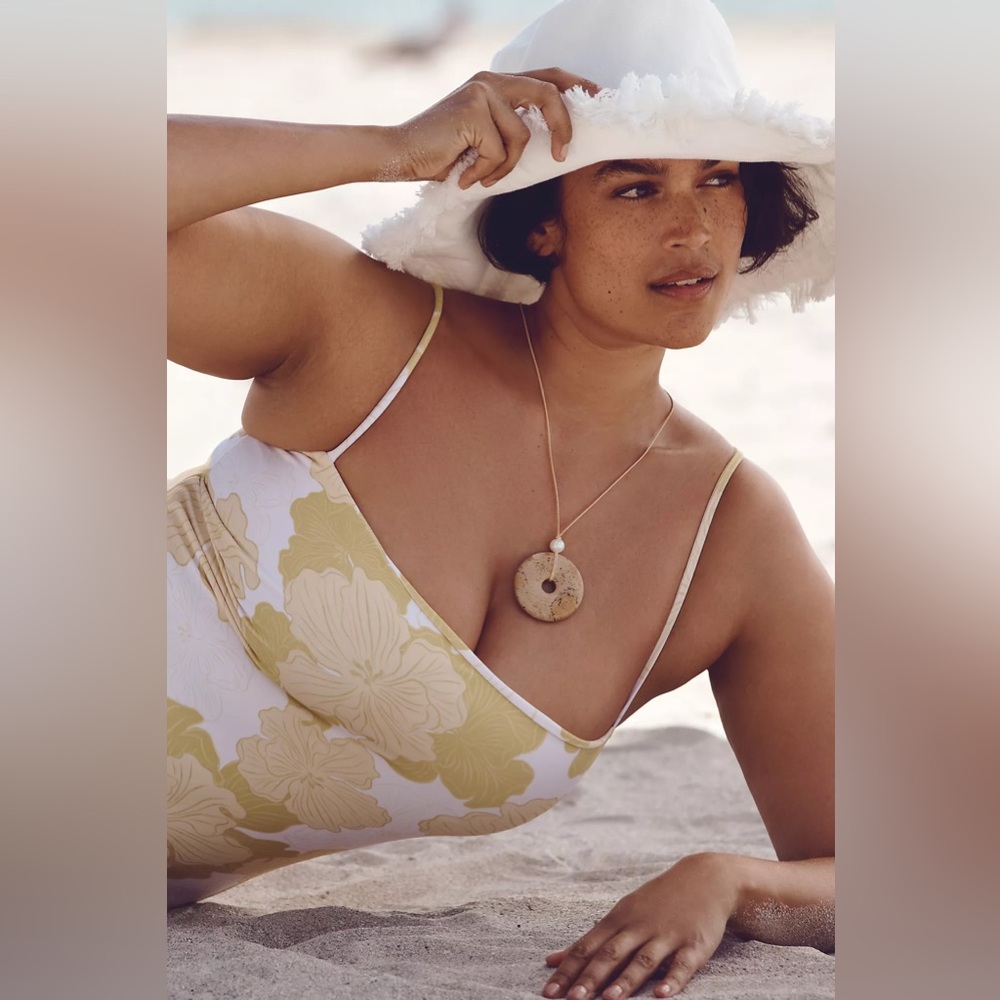 Anthropologie Frasier Sterling Stone Pendant Necklace